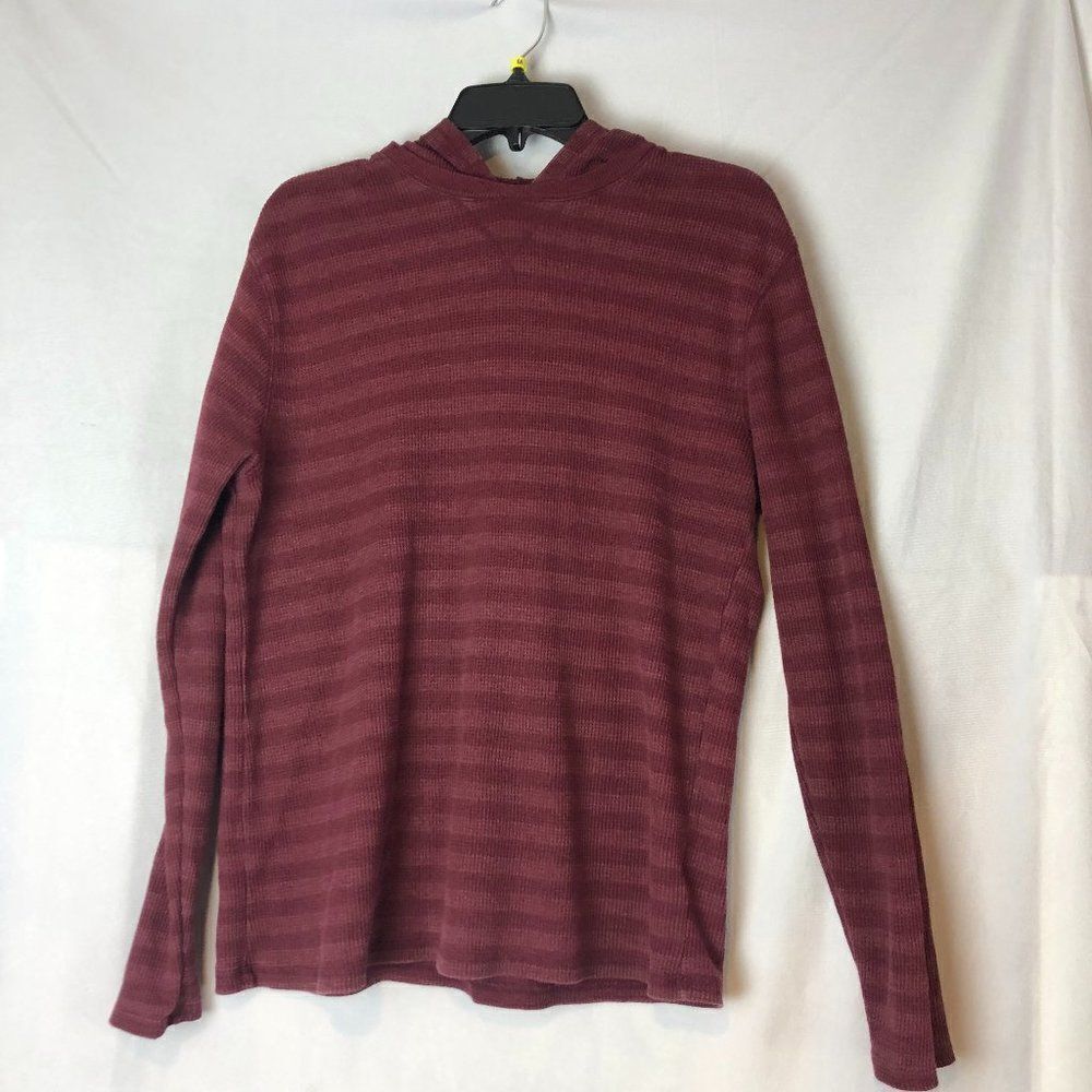 Banana Republic Men's Waffle Knit hooded Long Sleeve shirt Size L
